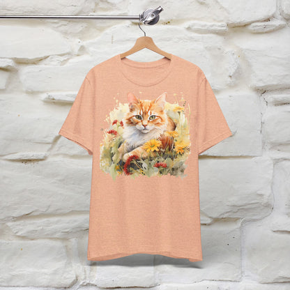 ''Elegance'' Cat T-shirt for Women 100% Cotton. - Nunu&Miao Studio