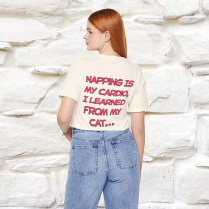 "Napping Is My Cardio, I Learned From My Cat…" Funny Cat T-shirt | Nunu&Miao Studio