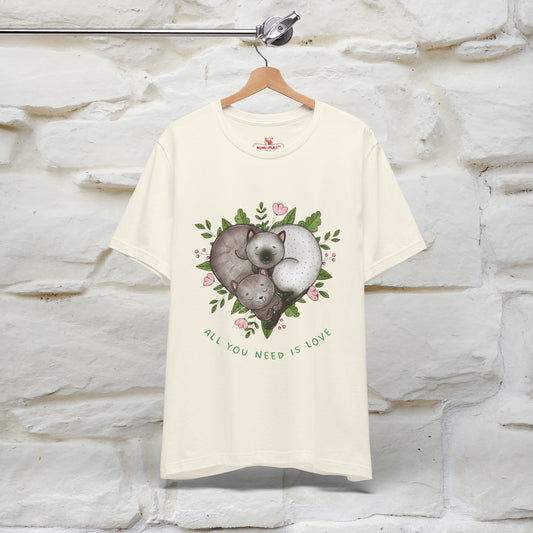 "All You Need Is Love" Cat T-Shirt | 100% Cotton* | Adorable Cat Apparel for Men & Women