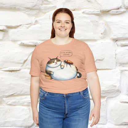 ''I Am Full,Not Really Interested'' Cat T-shirt for Women 100% Cotton* - Nunu&Miao Studio