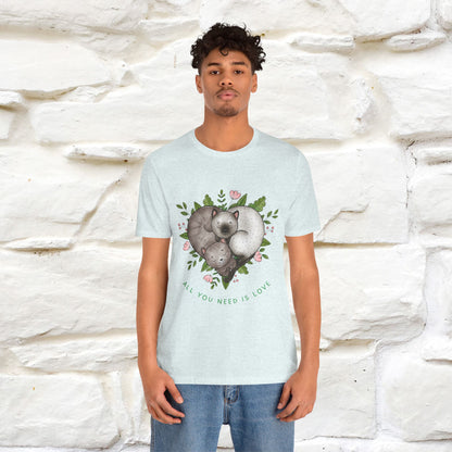 "All You Need Is Love" Cat T-Shirt | 100% Cotton* | Adorable Cat Apparel for Men & Women