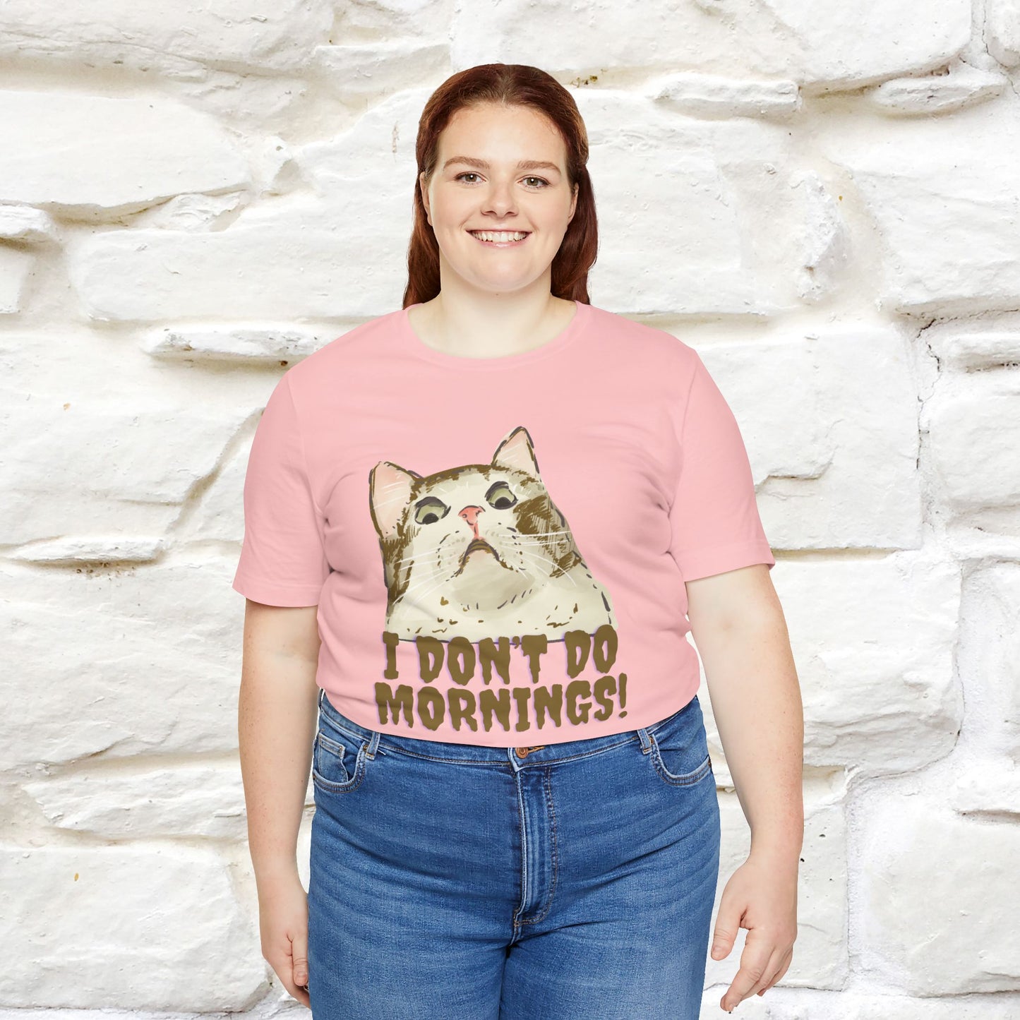 ''I Don't Do Mornings''  Cat T-shirt | Cat T-Shirt | Nunu&Miao Studio