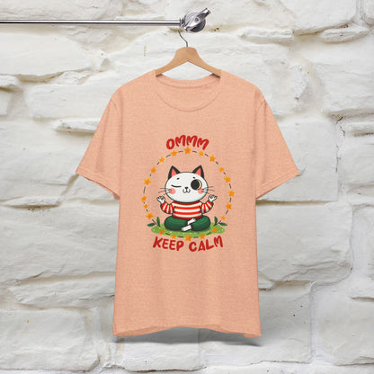 "Ommm Keep Calm" Cat T-Shirt for Men & Women | 100% Cotton* | Funny Tee 🐾