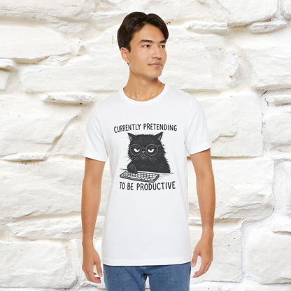 "Currently Pretending To Be Productive" |Cat T-Shirt | Nunu&Miao Studio