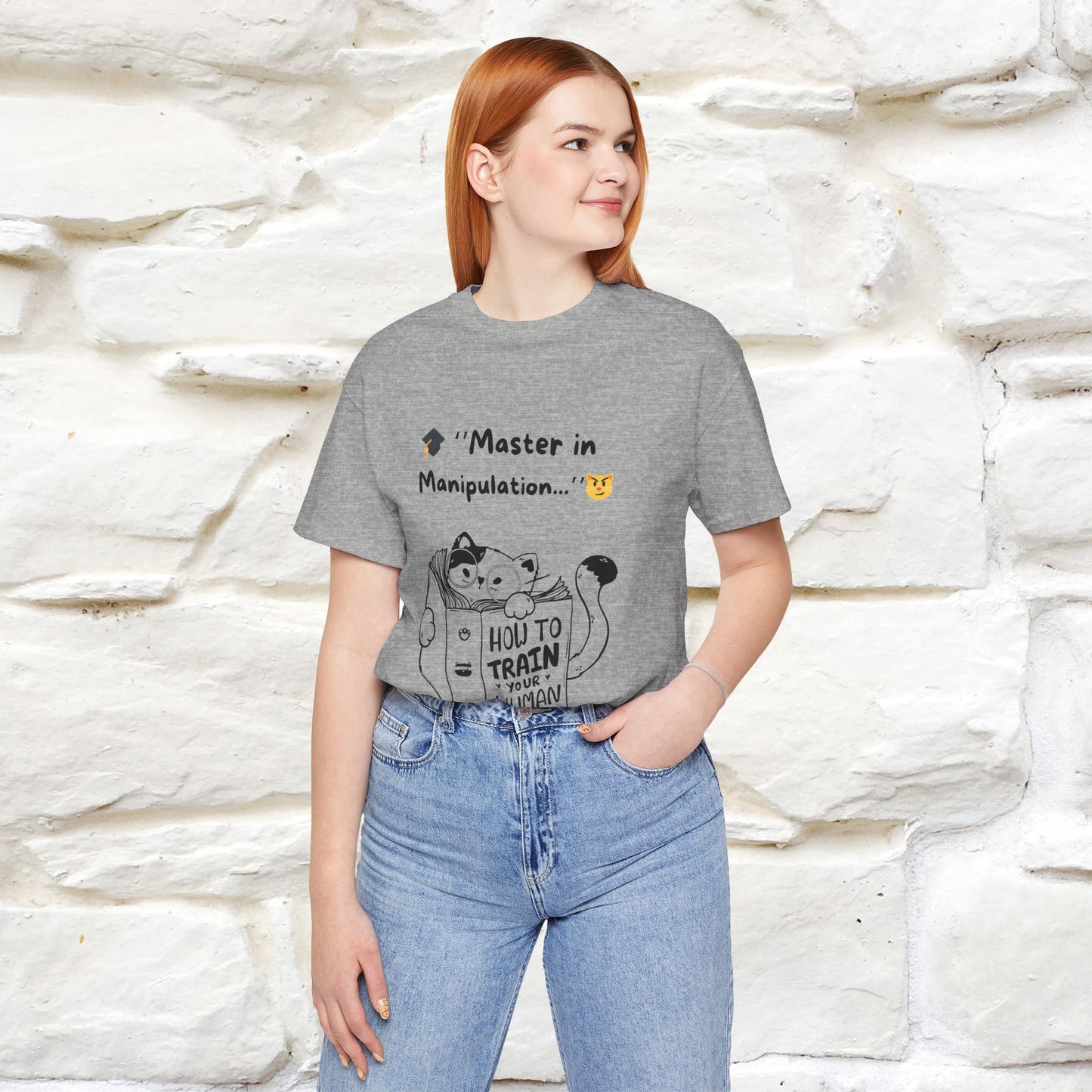 ''Master In Manipulation. How To Train Your Human ''  Cat T-shirt for Men and Women  100% Cotton*