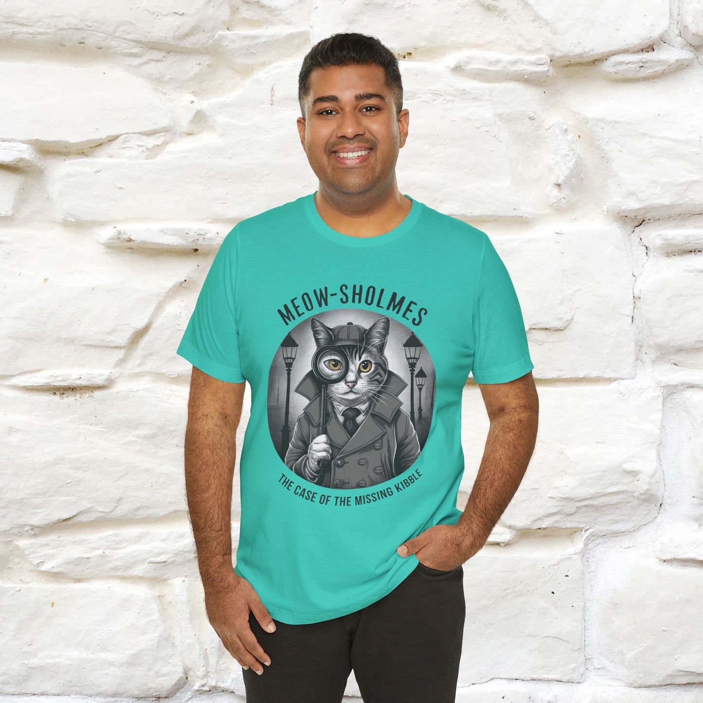 ''Meow-Sholmes: The Case of the Missing Kibble'' | Detective Cat Tee | Nunu&Miao Studio - Nunu&Miao Studio