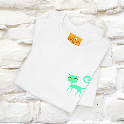 "Move Foreward Good Things Are Up Head" Cat T-Shirt| Front & Back Design | Nunu&Miao Studio