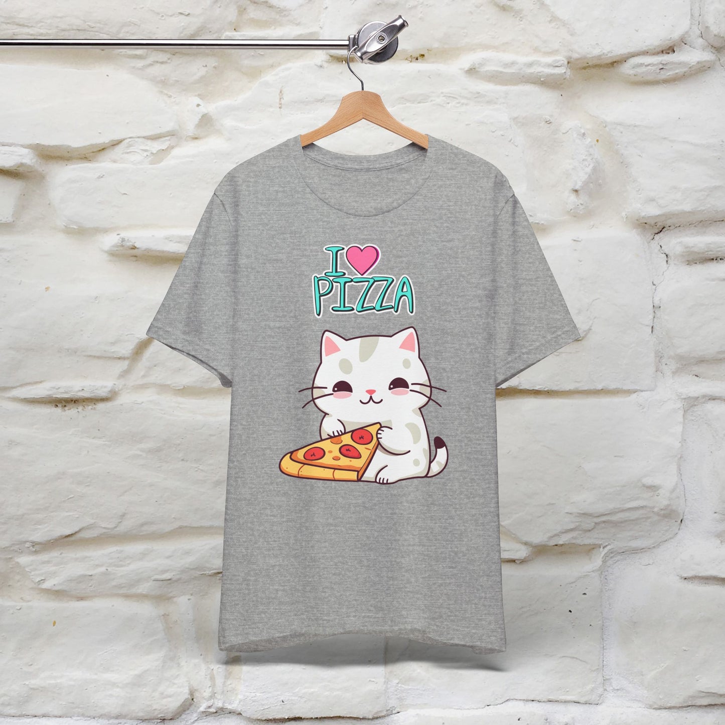 "I Love Pizza" Cat T-shirt for Men & Women | 100% Cotton*