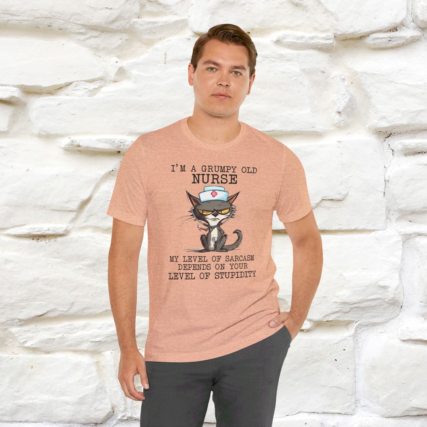 ''I am  a Grumpy Old Nurse'' T-shirt for Man 100% Cotton* - Nunu&Miao Studio