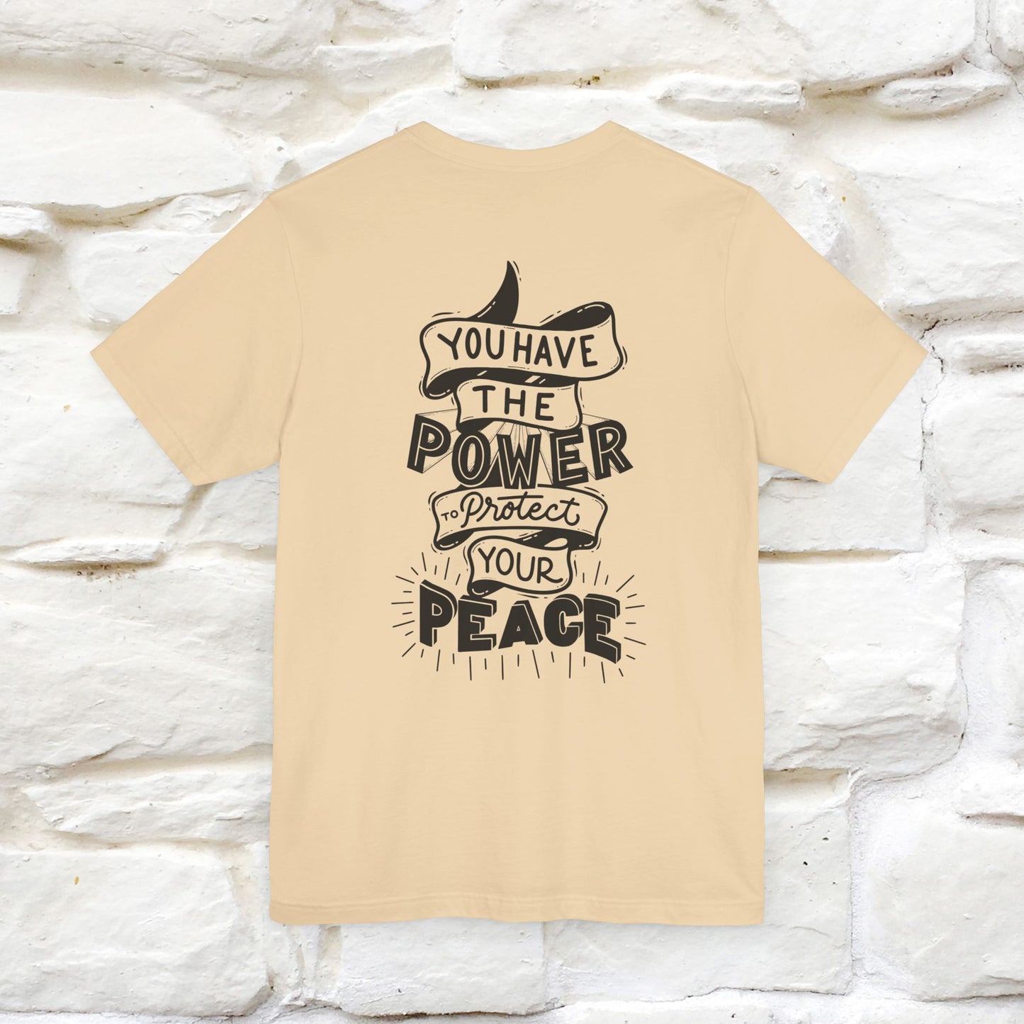 "You Have the Power to Protect Your Peace" Cat T-Shirt for Men & Women | Front & Back Design | 100% Cotton*