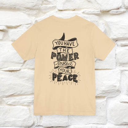 "You Have the Power to Protect Your Peace" Cat T-Shirt for Men & Women | Front & Back Design | 100% Cotton*