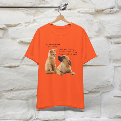 ''I am The Boss Here'' Funny Cat T-shirt for Men and Women  100% Cotton*