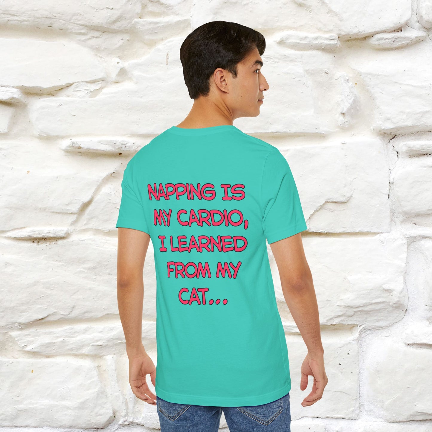 "Napping Is My Cardio, I Learned From My Cat…" Funny Cat T-shirt | Nunu&Miao Studio