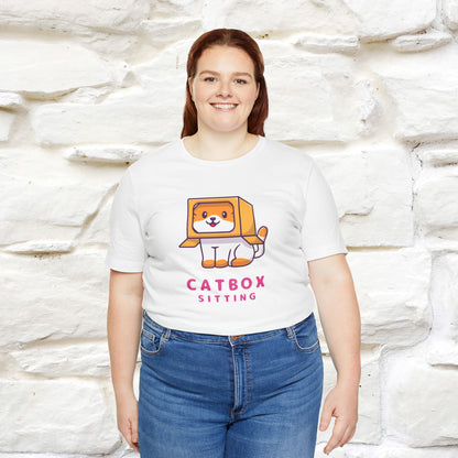 "Catbox Sitting" Funny Cat T-Shirt for Men & Women | 100% Cotton*