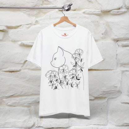 "Cat Flower !" Cat T-Shirt for Men & Women | 100% Cotton*