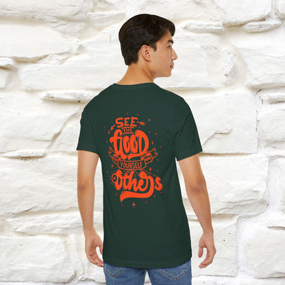 "See the Good in Yourself and Others" Cat T-Shirt | Front & Back Design | Nunu&Miao Studio