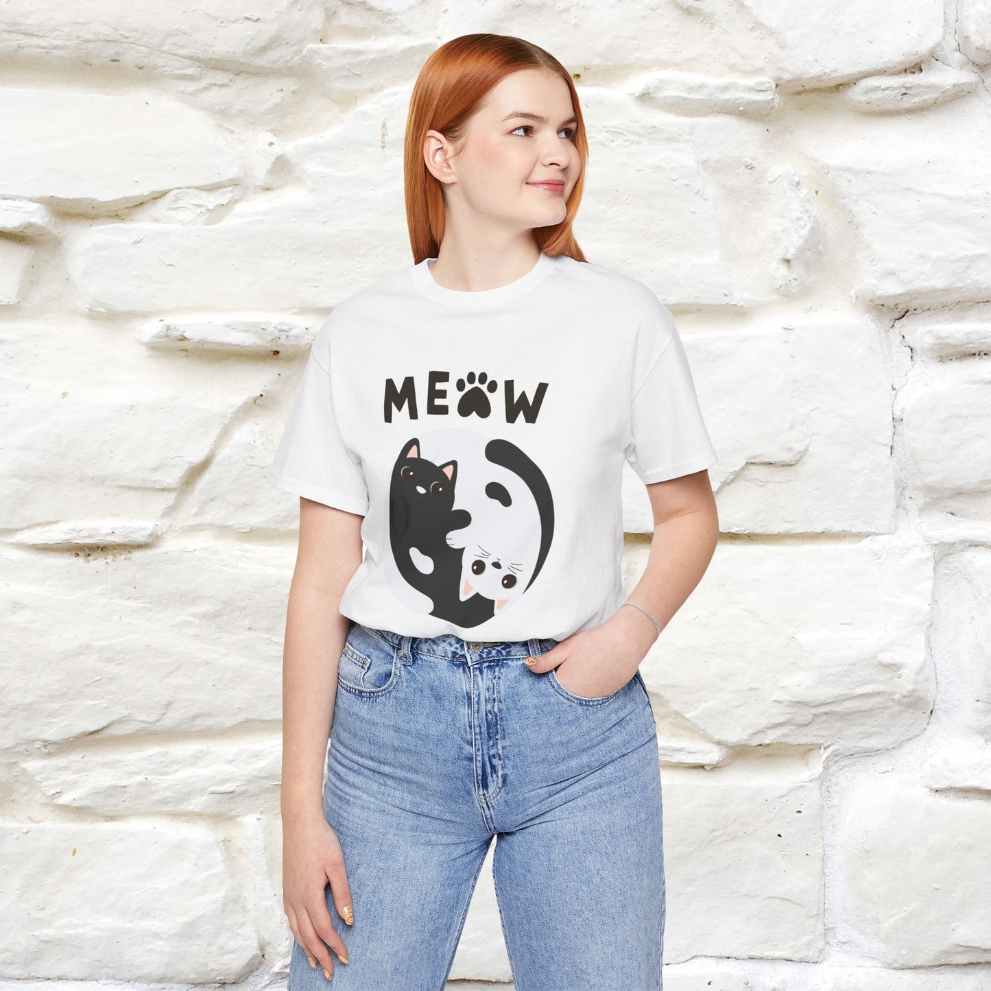 ''Ying Yang Meow''  Cat T-shirt for Men and Women  100% Cotton*