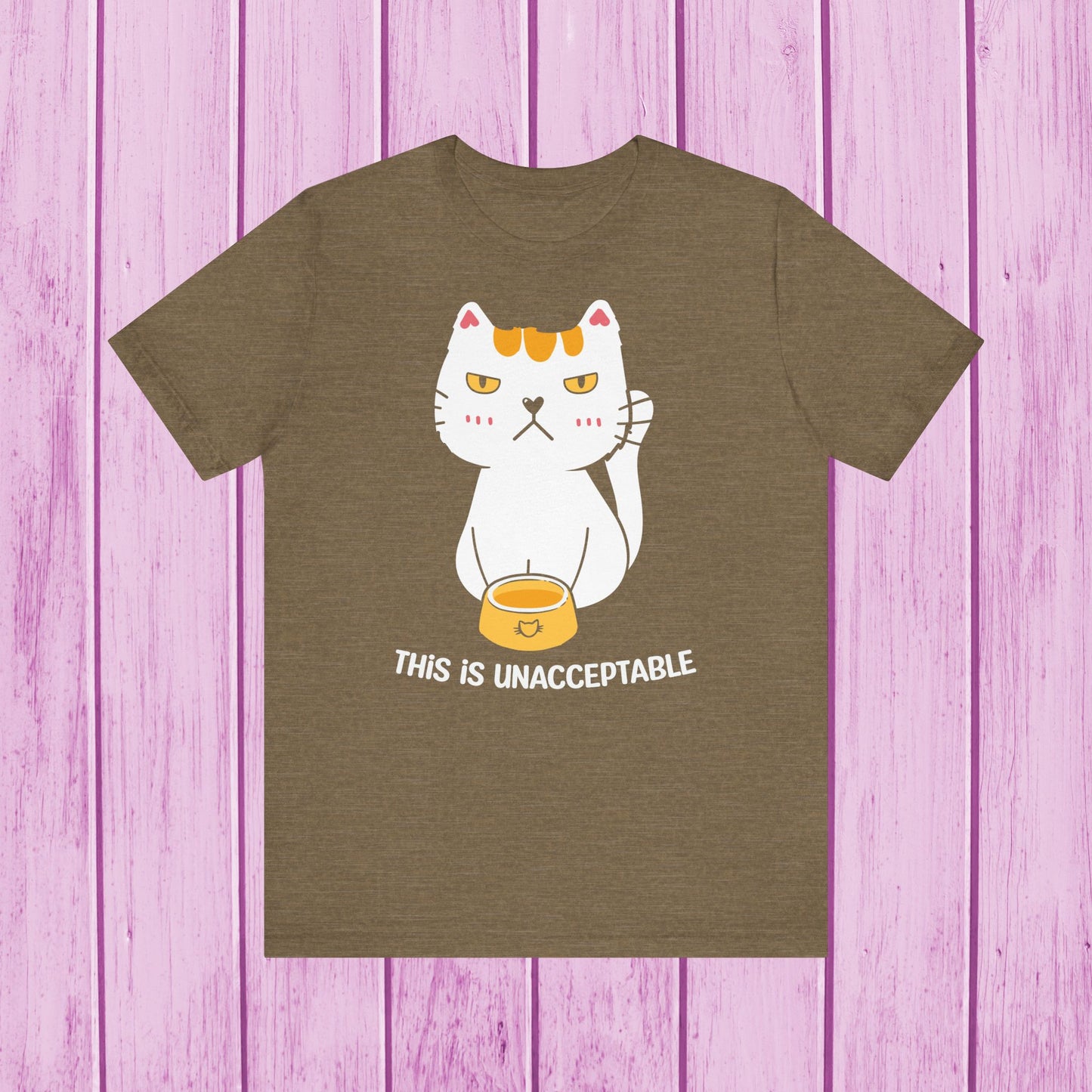 "This Is Unacceptable" Funny Cat T-shirt for Men & Women | 100% Cotton 🐾 | Humorous Cat Lover Tee