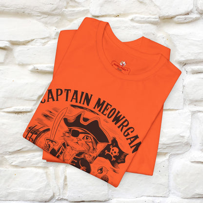 Captain Meowrgan Treasure Hunter T-Shirt | Adventure Cat Tee for Men & Women | 100% Cotton*