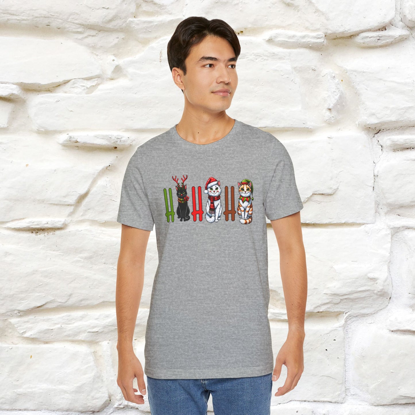 Hi Hi Hi Christmas T-Shirt | Festive Cat Christmas Shirt for Men & Women | 100% Cotton*