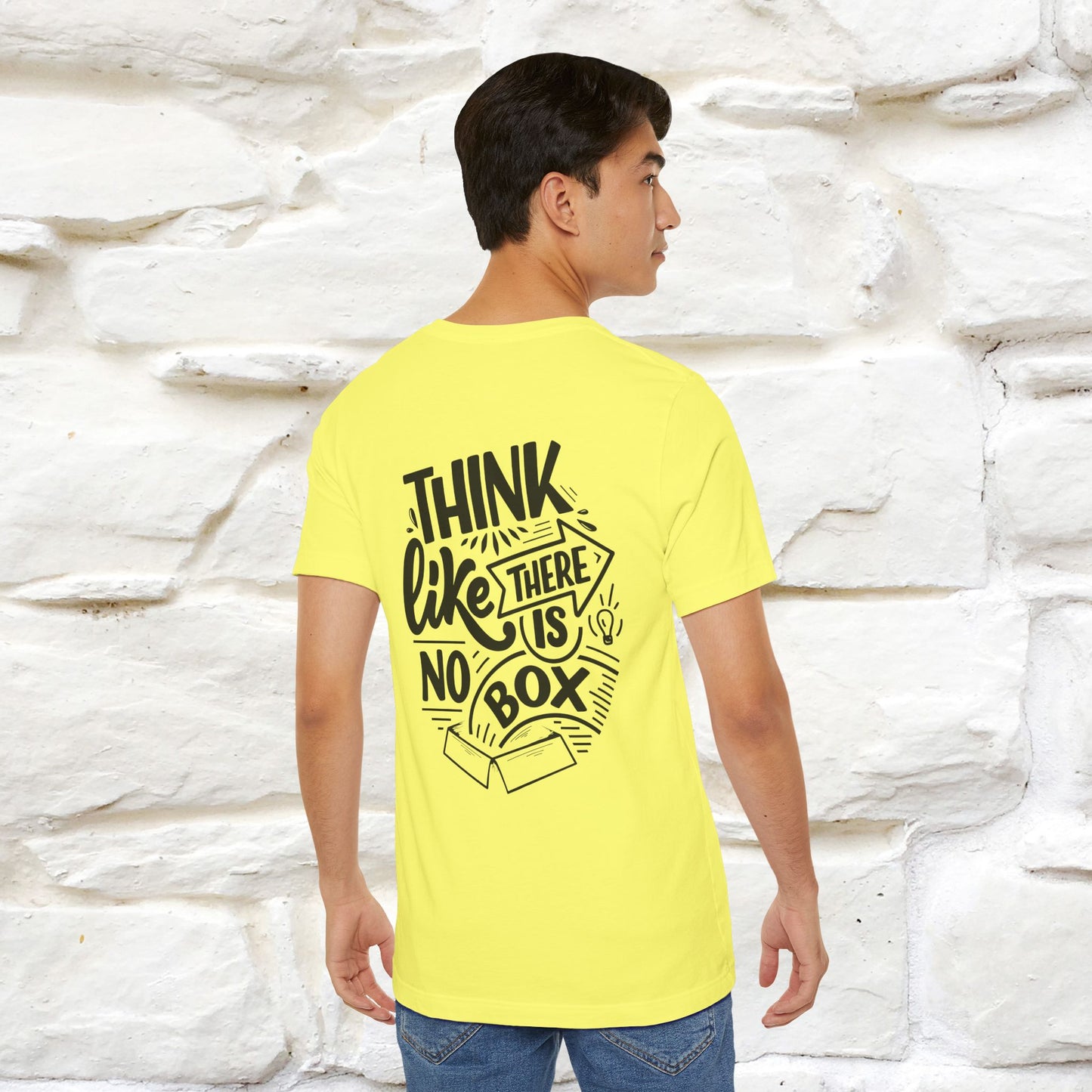 "Think Like There Is No Box" Cat T-Shirt| Front & Back Design | Nunu&Miao Studio