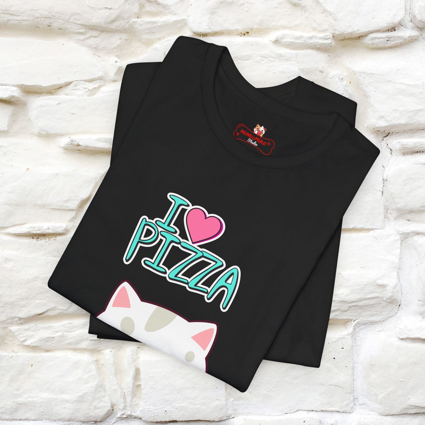 "I Love Pizza" Cat T-shirt for Men & Women | 100% Cotton*