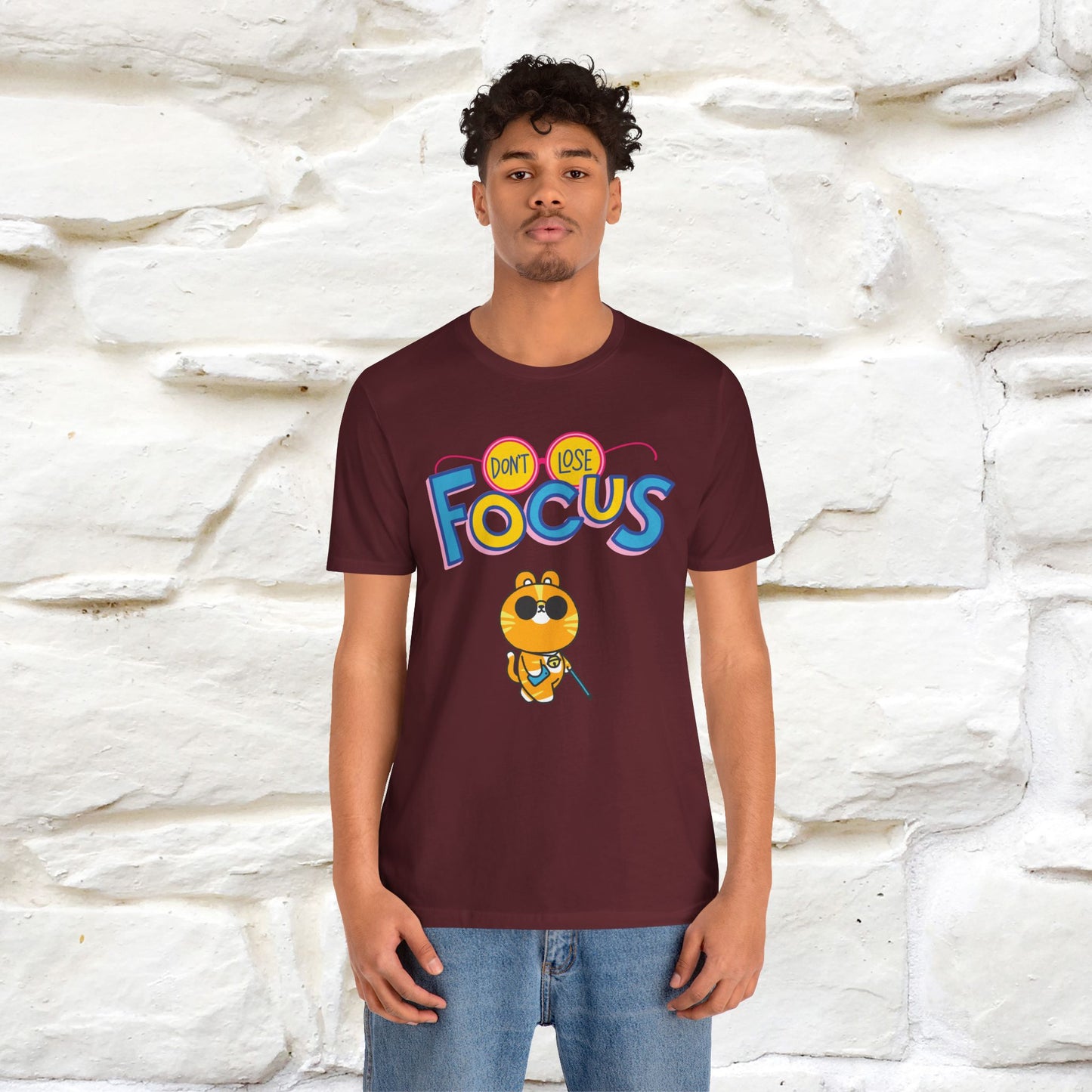 Don’t Lose Focus Cat T-Shirt for Men & Women | 100% Cotton* Motivational & Funny Tee