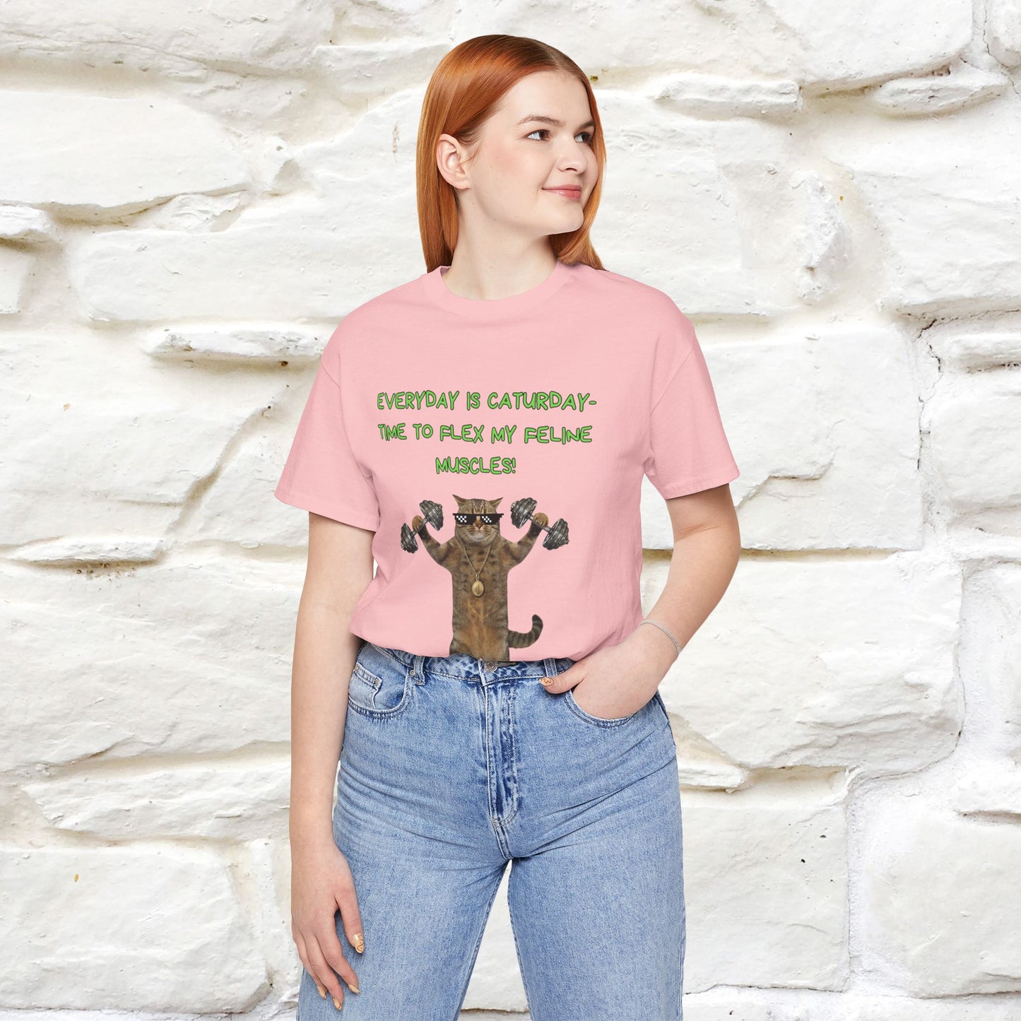 "Everyday Is Caturday – Flex My Feline Muscle"| Funny Cat T-Shirt  |Nunu&Miao Sudio