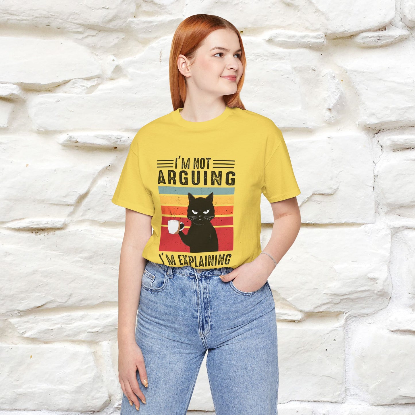Non sto discutendo, sto spiegando perché ho ragione T-shirt con gatto per uomo e donna | 100% cotone* Maglietta divertente