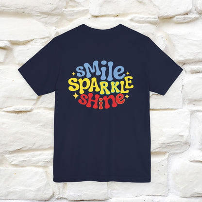 "Smile, Sparkle, Shine" Cat T-Shirt | Front & Back Design | Nunu&Miao Studio