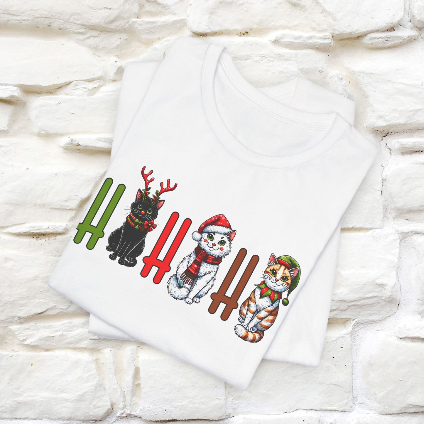 Hi Hi Hi Christmas T-Shirt | Festive Cat Christmas Shirt for Men & Women | 100% Cotton*