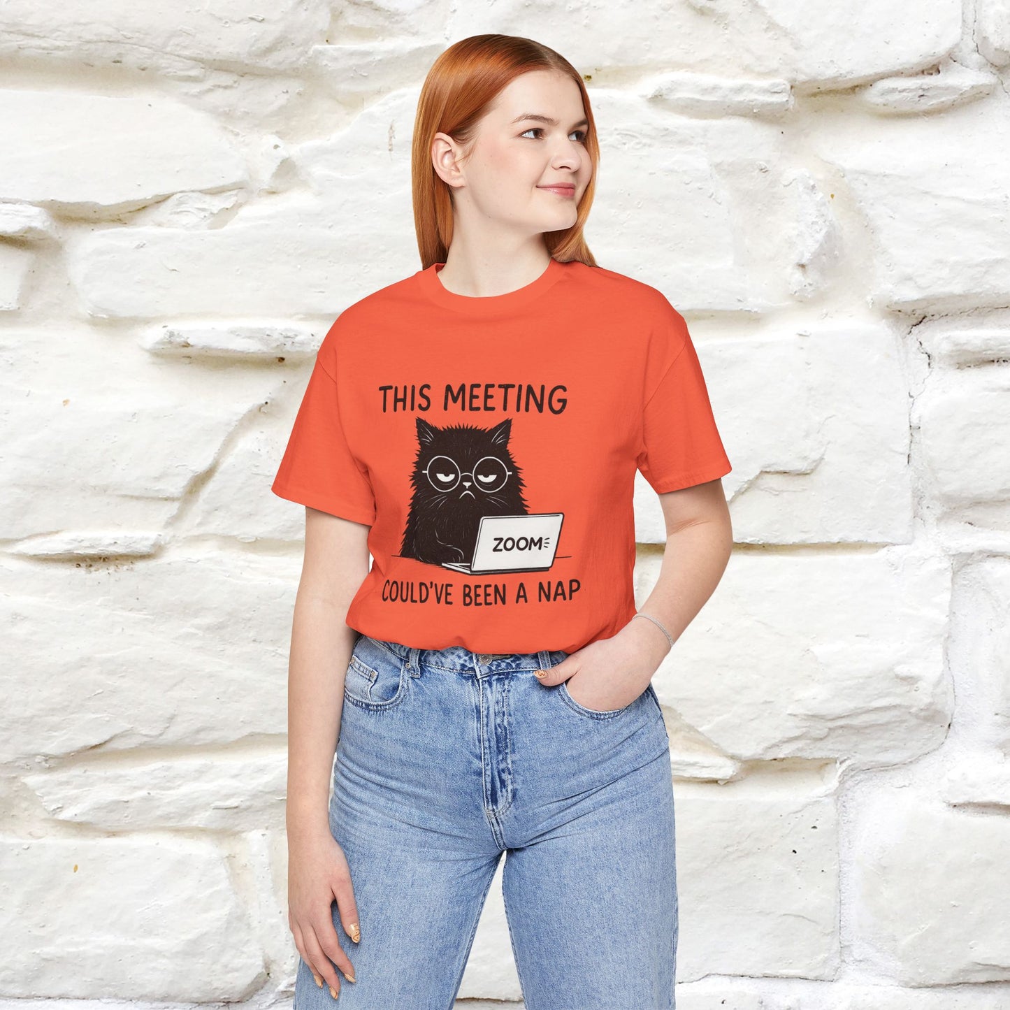 "This Meeting Could've Been a Nap" | Sarcastic Cat T-Shirt | Nunu&Miao Studio