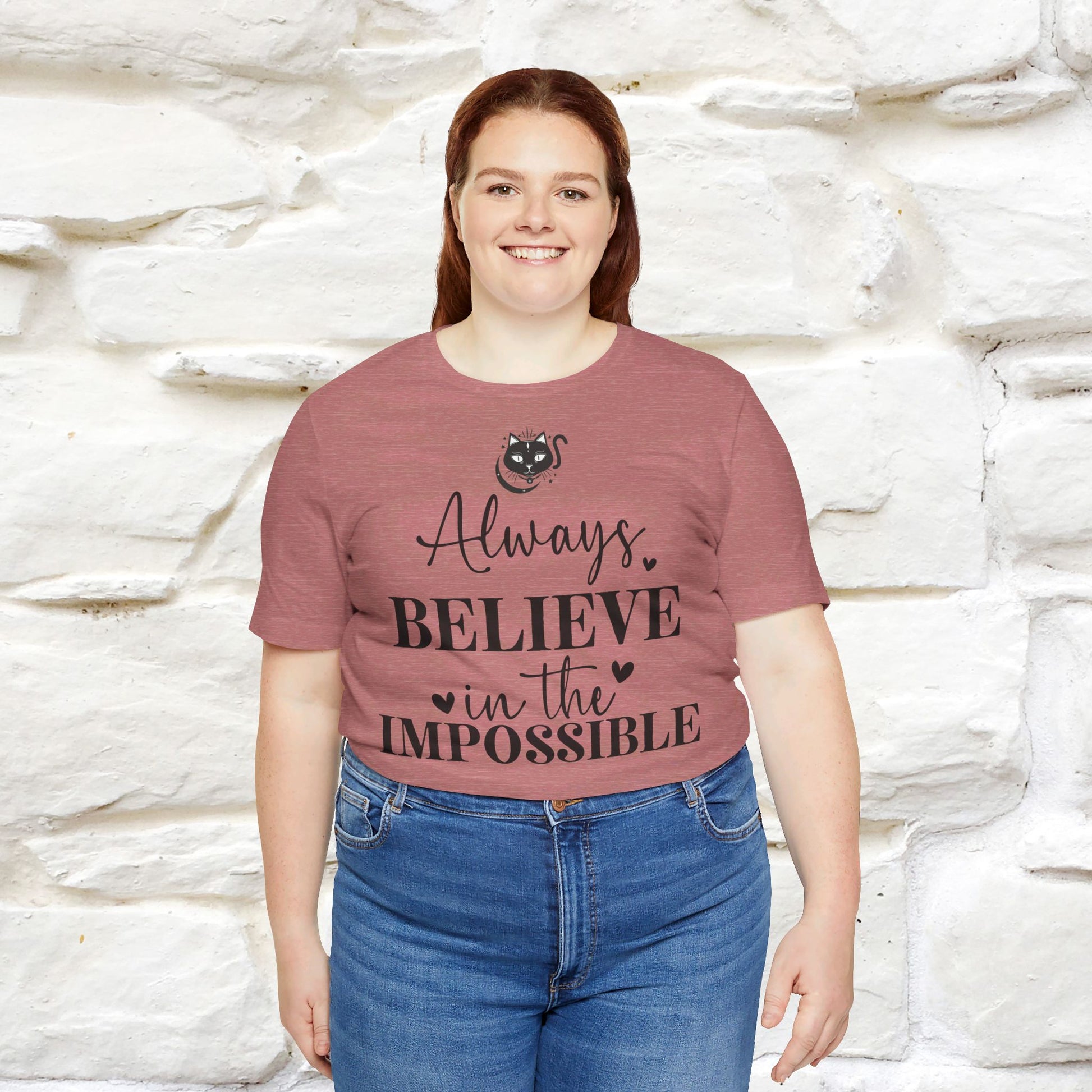 ''Always Believe In The Impossible'' T-shirt for Women 100% Cotton* - Nunu&Miao Studio