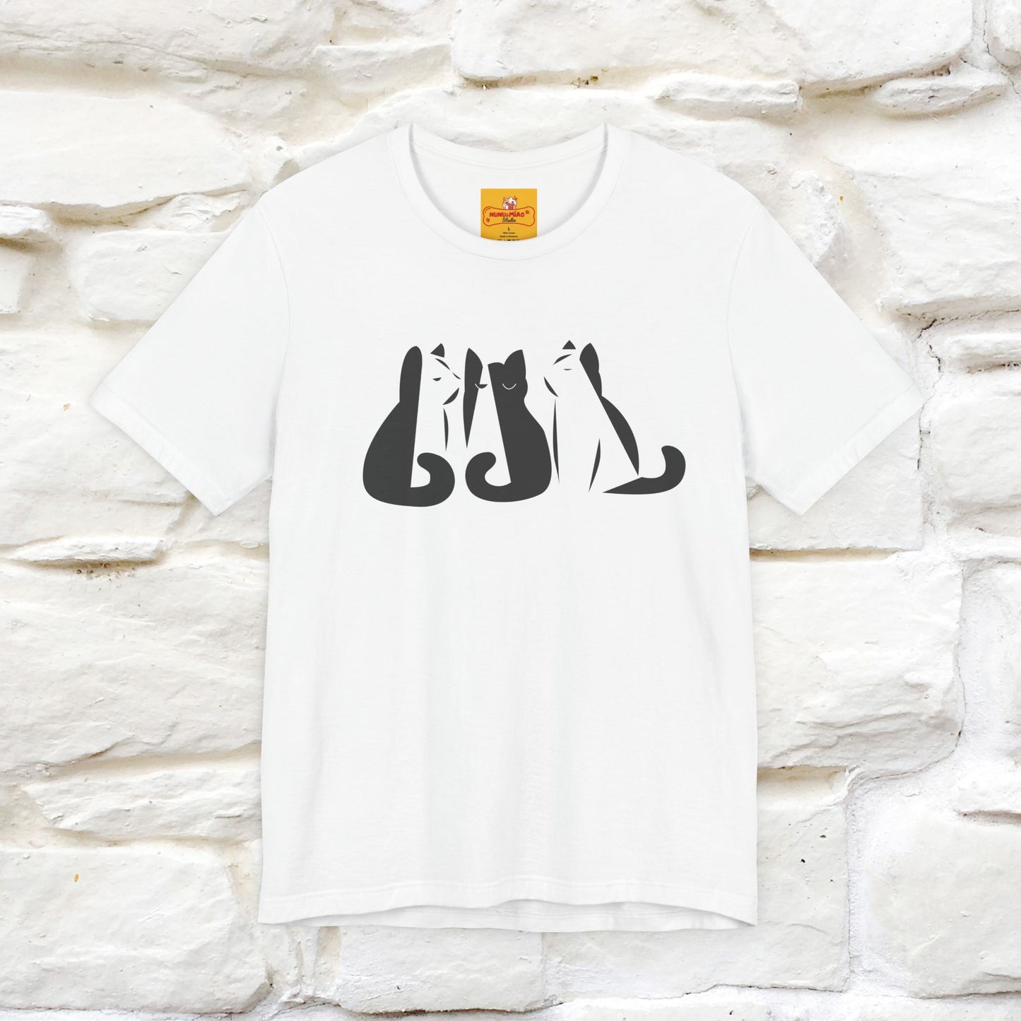 "Black And White'' Cat T-Shirt Front and Back Design | Nunu&Miao Studio