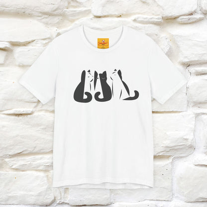 "Black And White'' Cat T-Shirt Front and Back Design | Nunu&Miao Studio