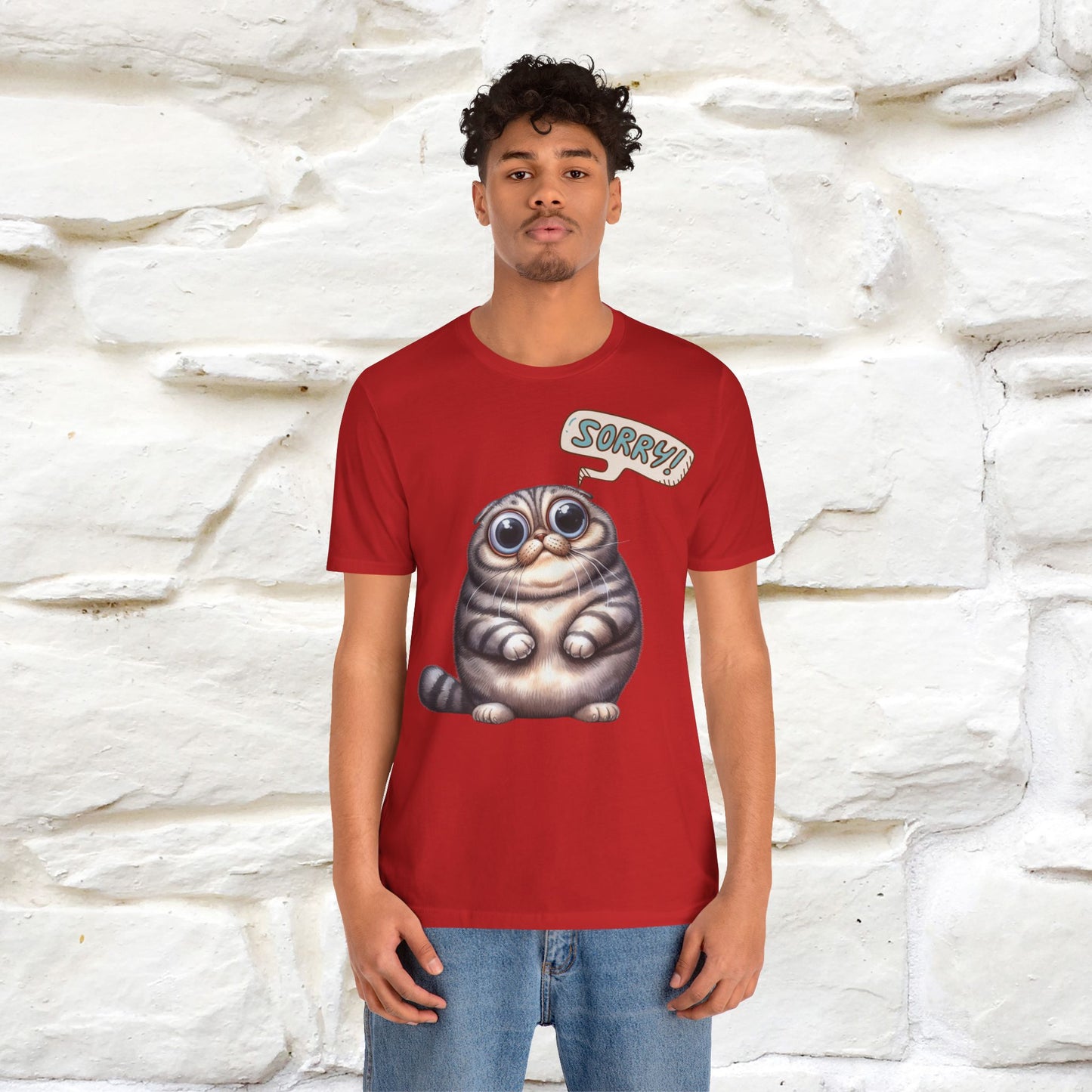 Sorry Cat T-Shirt for Men & Women | 100% Cotton* Funny & Stylish Tee