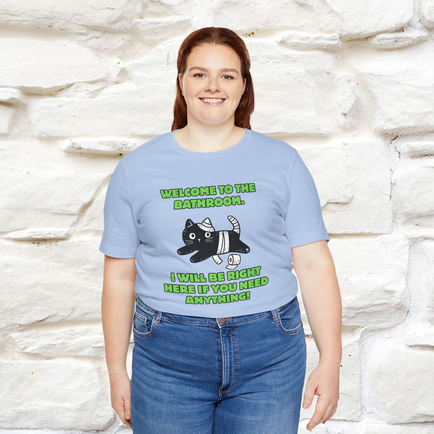 "Welcome To The Bathroom..."Funny  Cat T-shirt |Nunu&Miao Studio - Nunu&Miao Studio