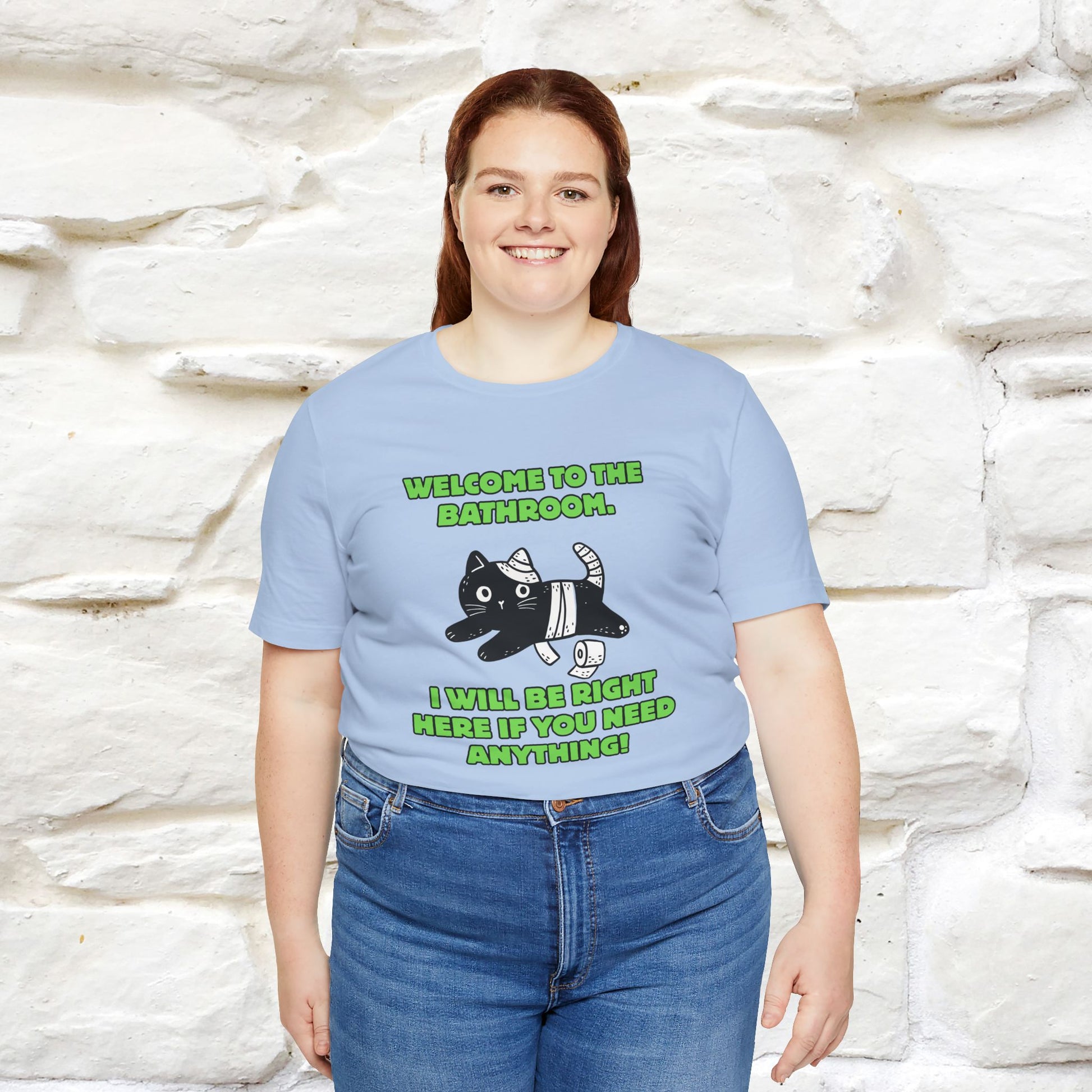 "Welcome To The Bathroom..."Funny  Cat T-shirt |Nunu&Miao Studio - Nunu&Miao Studio