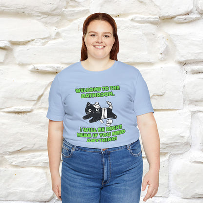 "Welcome To The Bathroom..."Funny  Cat T-shirt |Nunu&Miao Studio - Nunu&Miao Studio