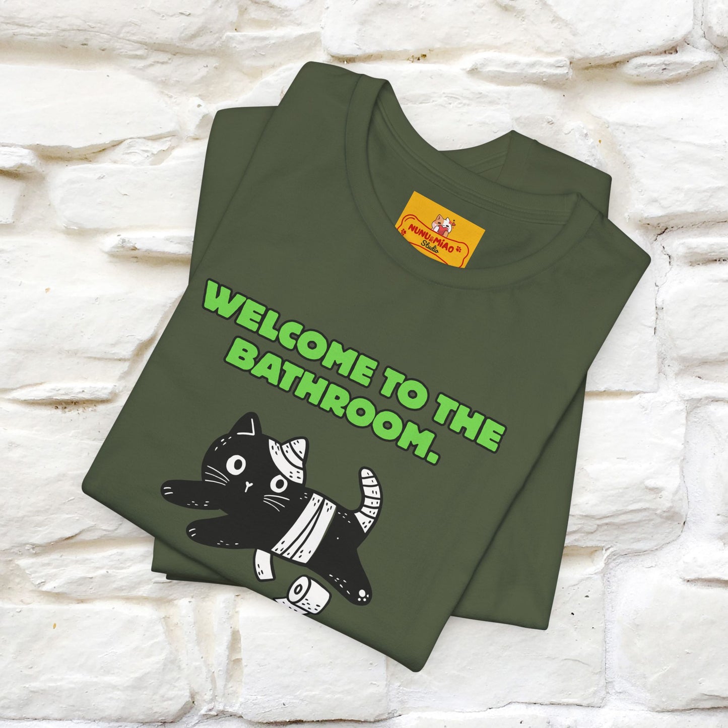 "Welcome To The Bathroom..."Funny  Cat T-shirt |Nunu&Miao Studio