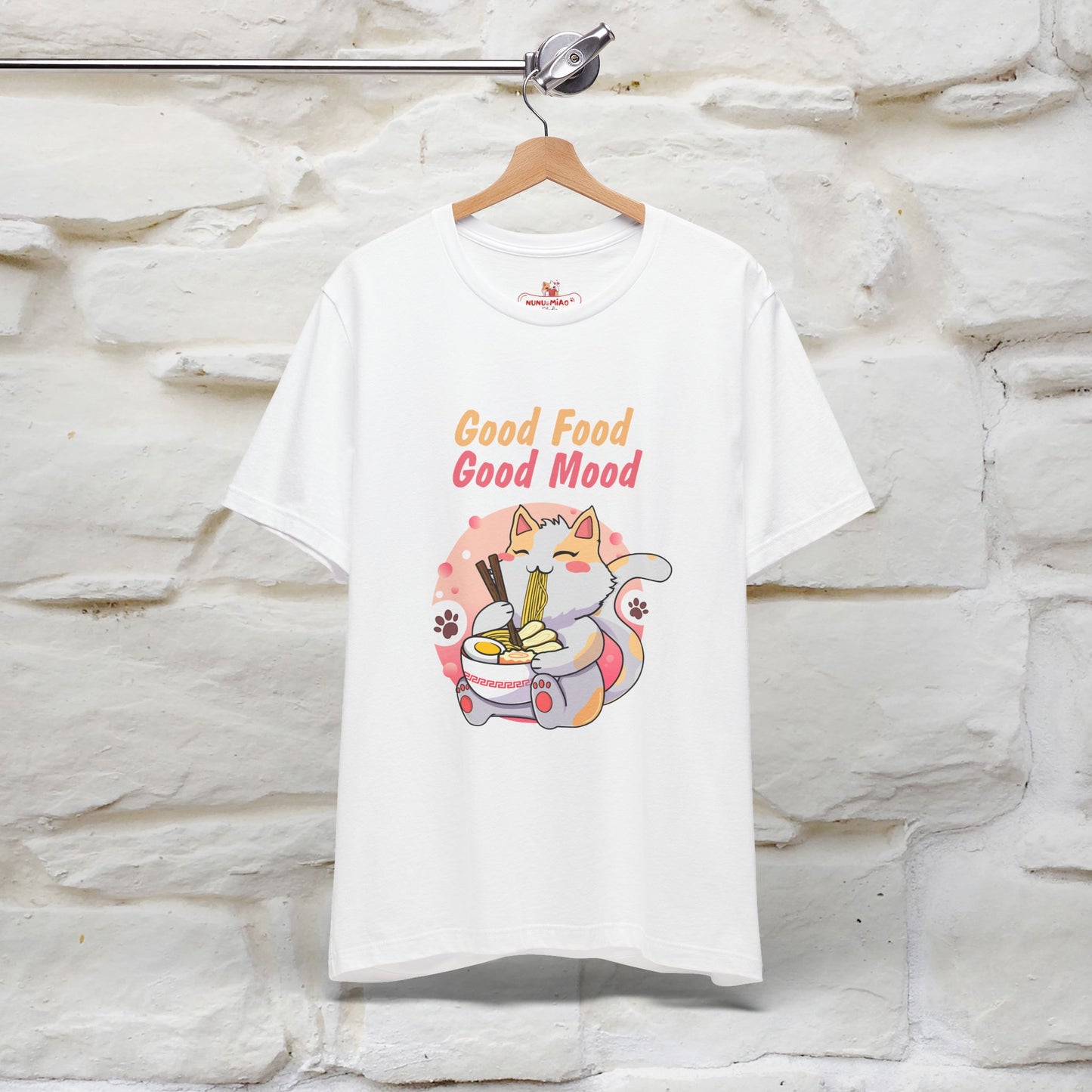 "Good Food Good Mood" Cat T-shirt for Men & Women | 100% Cotton*