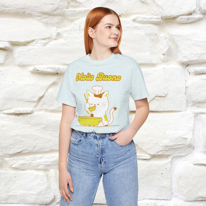 “Molto Buono Cat T-Shirt | Italian-Inspired Cat Shirt for Men & Women | 100% Cotton”