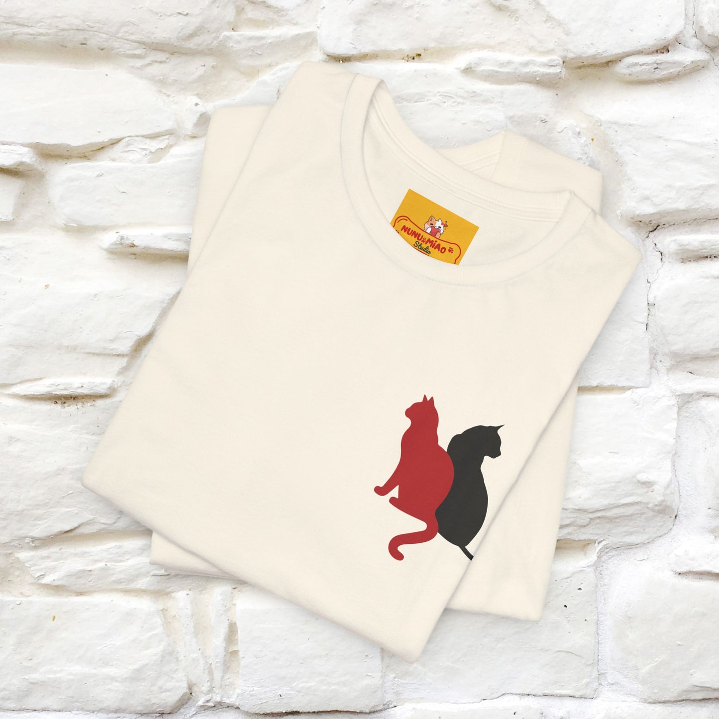 ''Modern Shapes'' Cat T-Shirt Front and Back Design | Nunu&Miao Studio