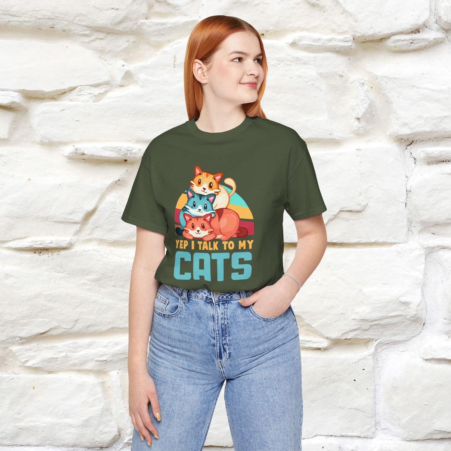 ''Yep, I Talk To My Cats'' Cute Cat T-Shirt for Men & Women | 100% Cotton* 🐾