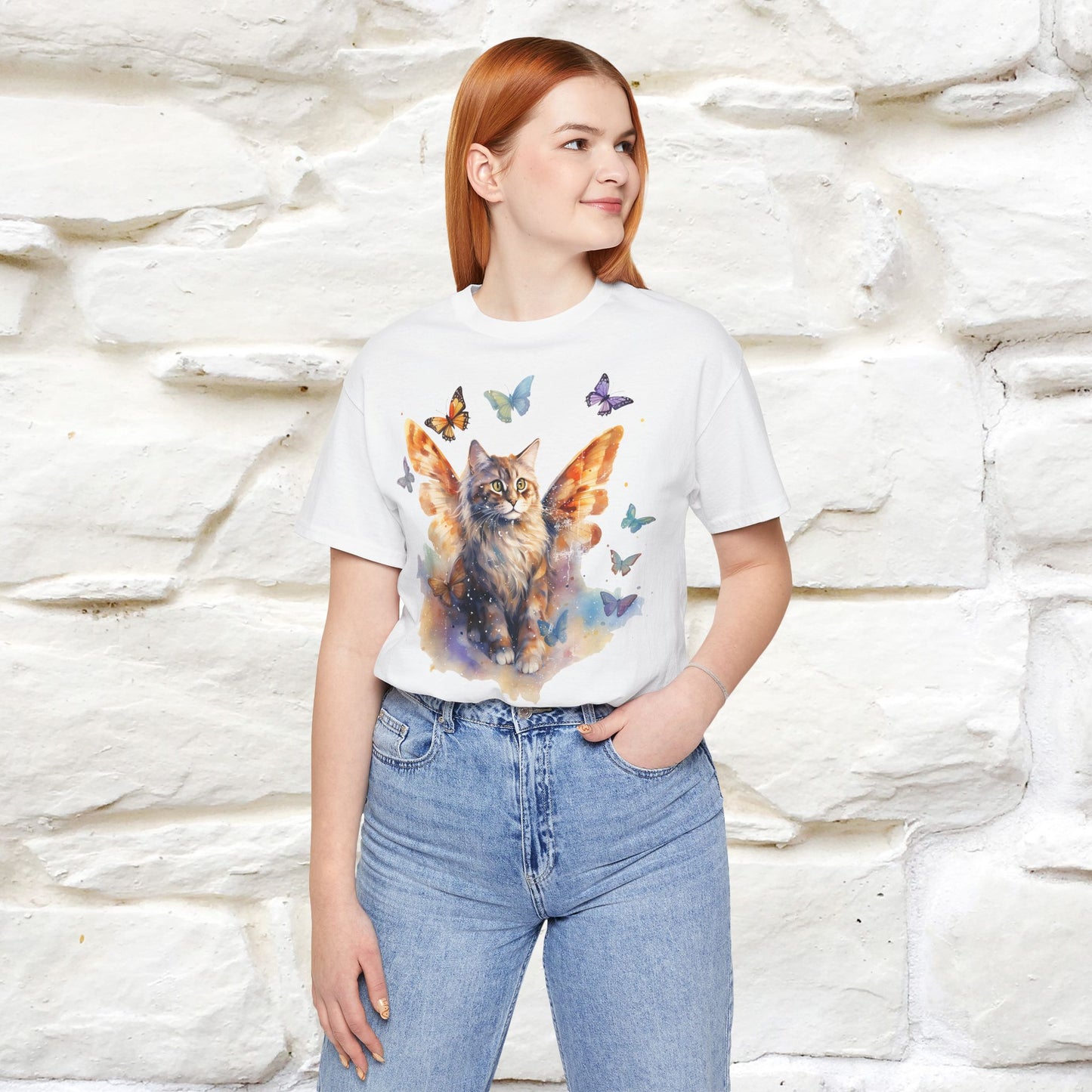 "Meow-velous Butterflies" T-shirt for Women | 100% Cotton*