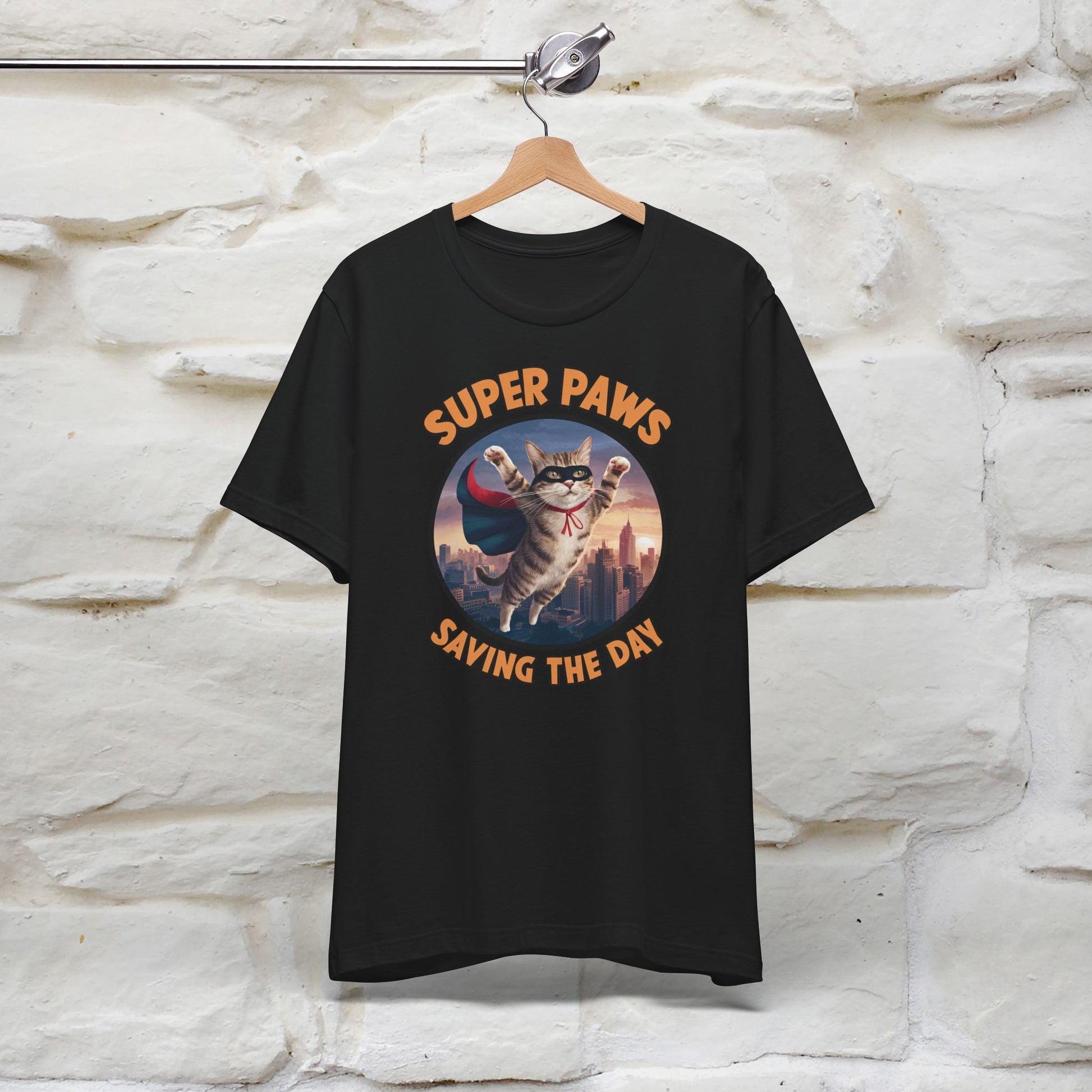 "Super Paws Saving The Day" Cat T-Shirt for Men & Women | 100% Cotton* - Nunu&Miao Studio