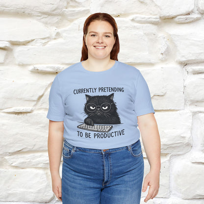 "Currently Pretending To Be Productive" |Cat T-Shirt | Nunu&Miao Studio
