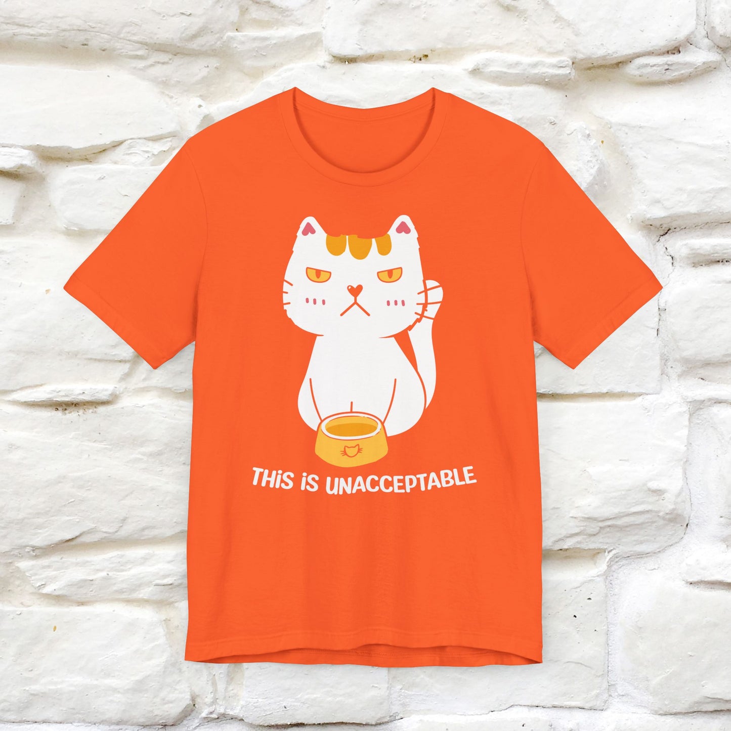 "This Is Unacceptable" Funny Cat T-shirt for Men & Women | 100% Cotton 🐾 | Humorous Cat Lover Tee