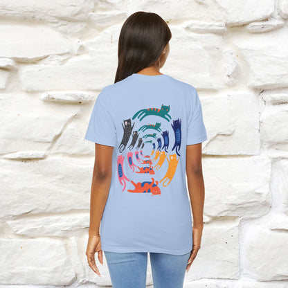 "The Hypnotic Meow'' Cat T-Shirt Front and Back Design | Nunu&Miao Studio
