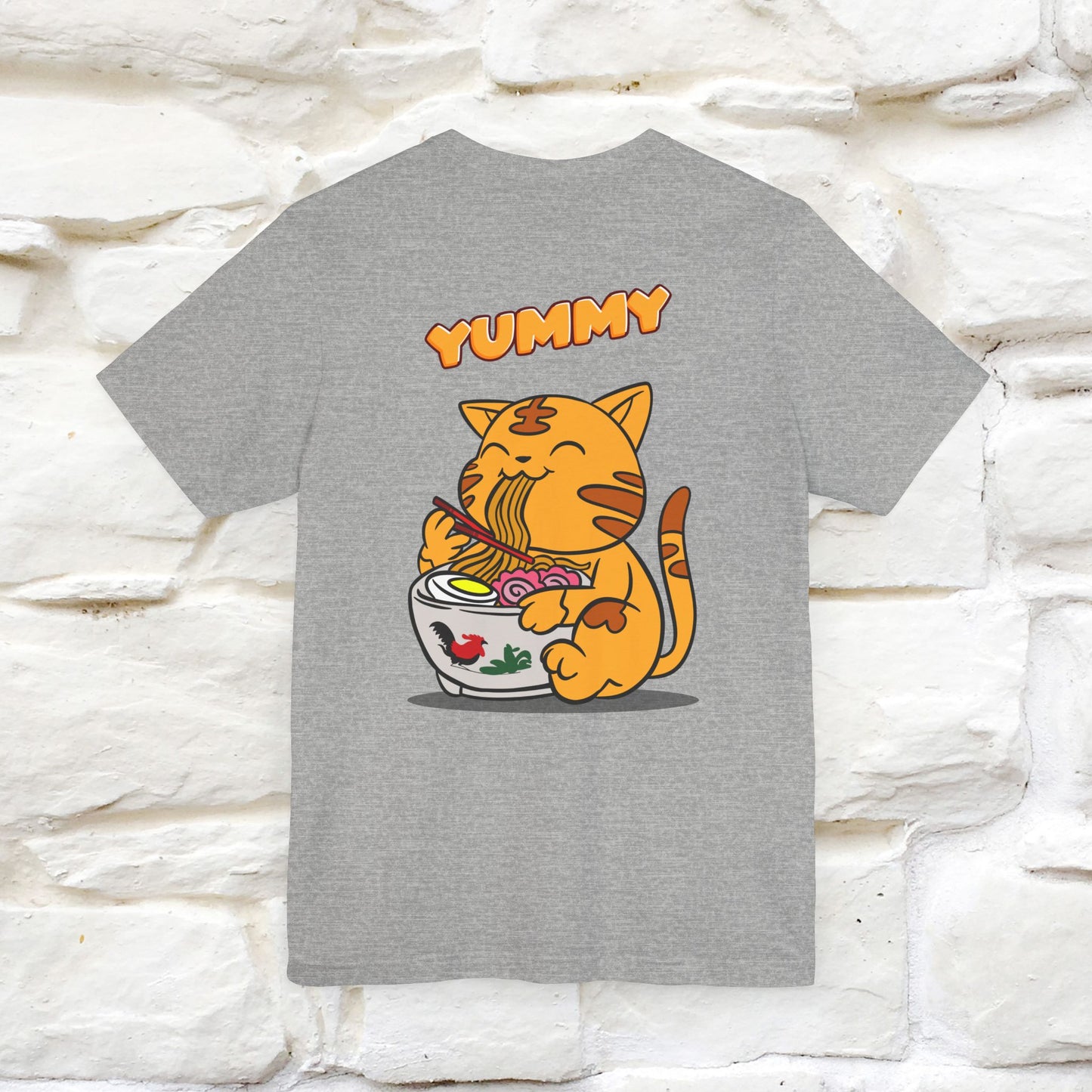 "Yummy" Cat T-shirt for Men & Women | Front & Back Design | 100% Cotton*